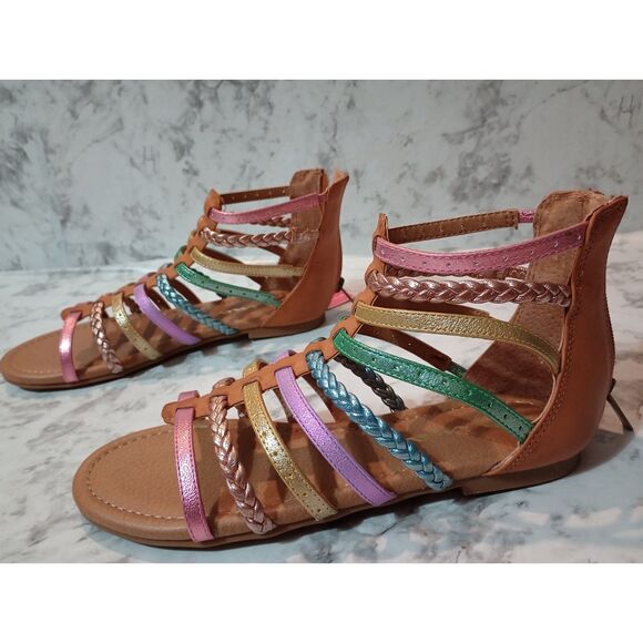 Nina Other - NWT Nina Gladiator Sandals Metallic Rainbow Color Girls Size 5